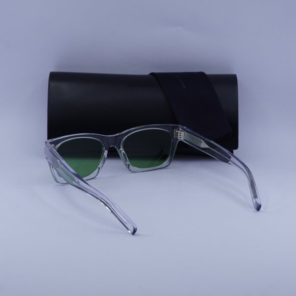 Saint Laurent SL402 008 Square Sunglasses - Transparent/Green - Picture 10 of 12